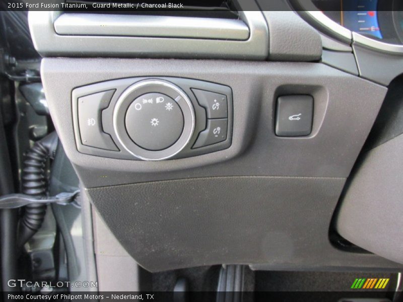 Guard Metallic / Charcoal Black 2015 Ford Fusion Titanium