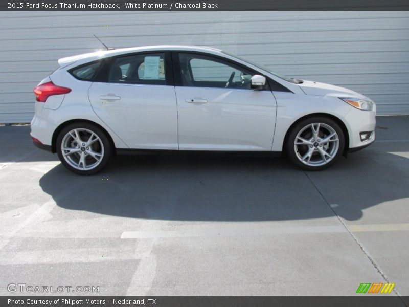 White Platinum / Charcoal Black 2015 Ford Focus Titanium Hatchback