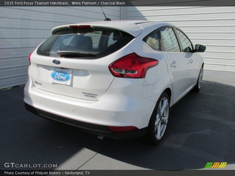 White Platinum / Charcoal Black 2015 Ford Focus Titanium Hatchback