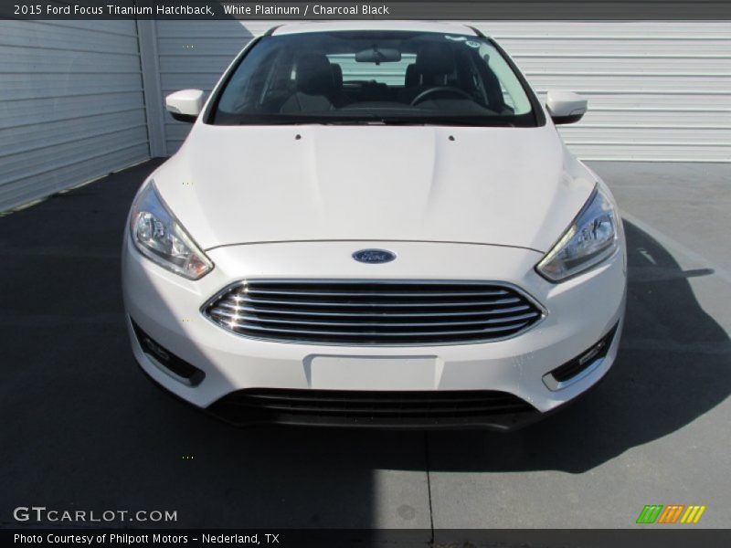 White Platinum / Charcoal Black 2015 Ford Focus Titanium Hatchback