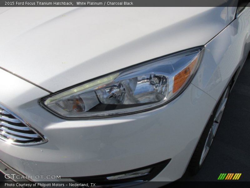 White Platinum / Charcoal Black 2015 Ford Focus Titanium Hatchback