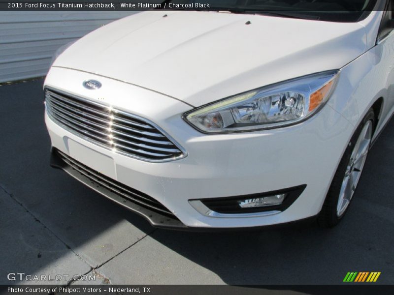 White Platinum / Charcoal Black 2015 Ford Focus Titanium Hatchback