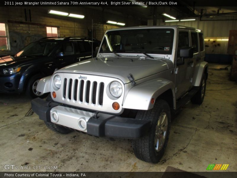 Bright Silver Metallic / Black/Dark Olive 2011 Jeep Wrangler Unlimited Sahara 70th Anniversary 4x4