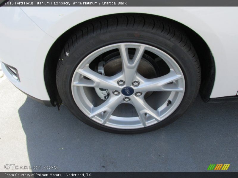 White Platinum / Charcoal Black 2015 Ford Focus Titanium Hatchback