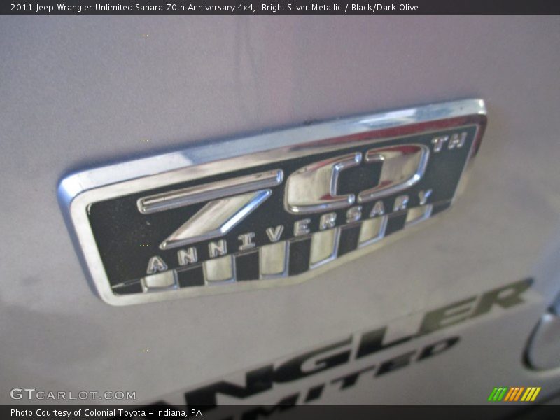 Bright Silver Metallic / Black/Dark Olive 2011 Jeep Wrangler Unlimited Sahara 70th Anniversary 4x4