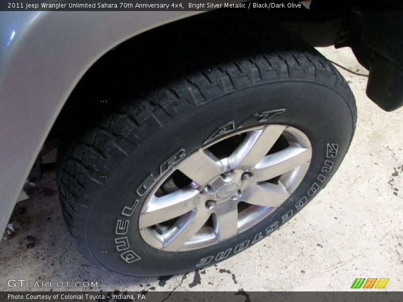 Bright Silver Metallic / Black/Dark Olive 2011 Jeep Wrangler Unlimited Sahara 70th Anniversary 4x4