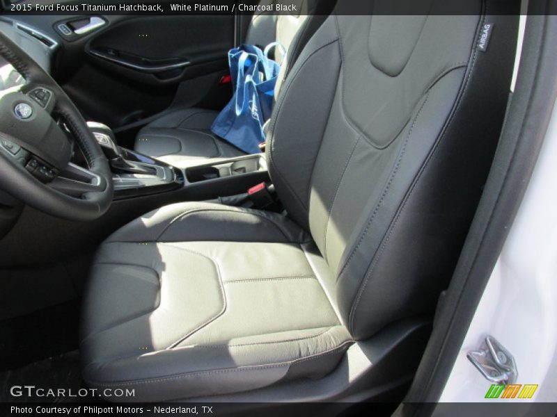 White Platinum / Charcoal Black 2015 Ford Focus Titanium Hatchback