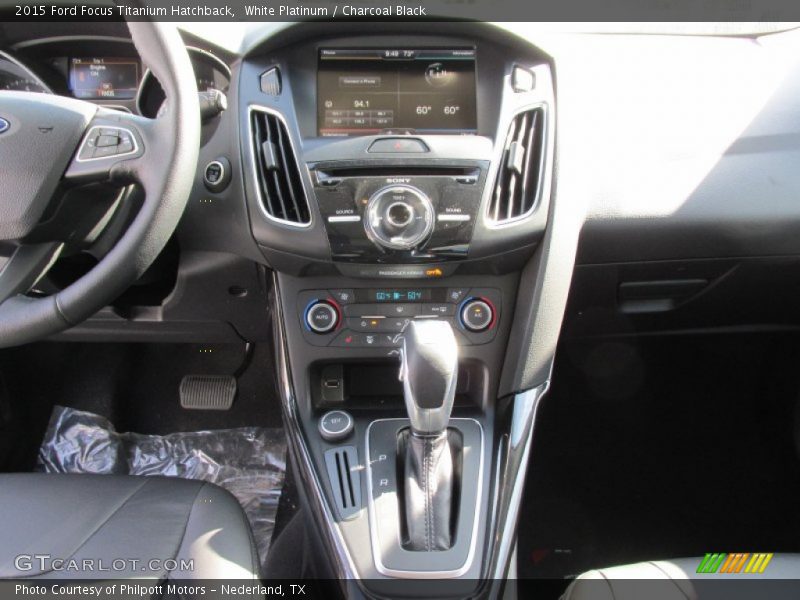 White Platinum / Charcoal Black 2015 Ford Focus Titanium Hatchback