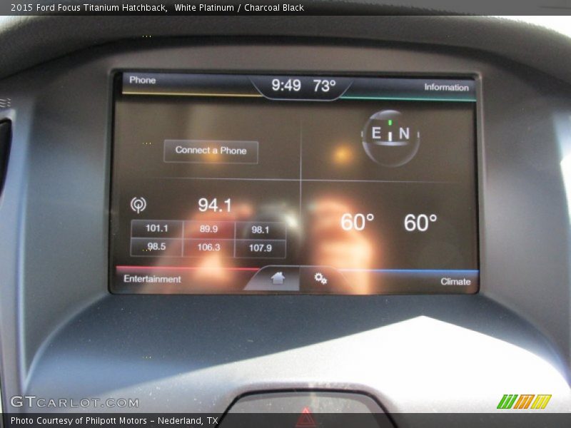 White Platinum / Charcoal Black 2015 Ford Focus Titanium Hatchback