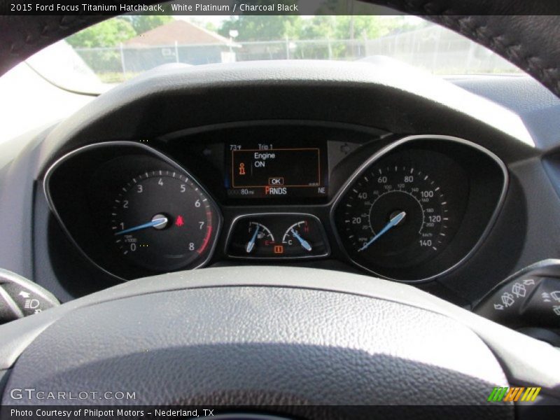 White Platinum / Charcoal Black 2015 Ford Focus Titanium Hatchback