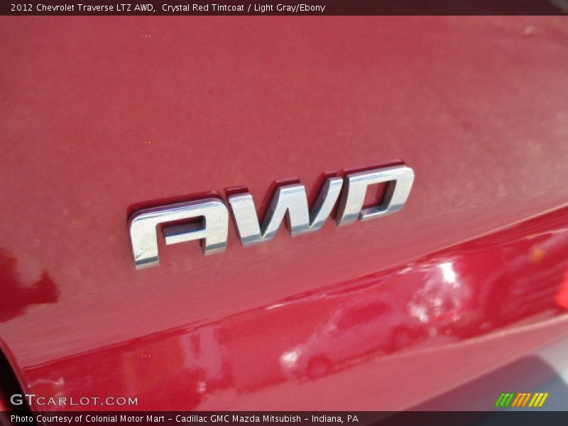 Crystal Red Tintcoat / Light Gray/Ebony 2012 Chevrolet Traverse LTZ AWD