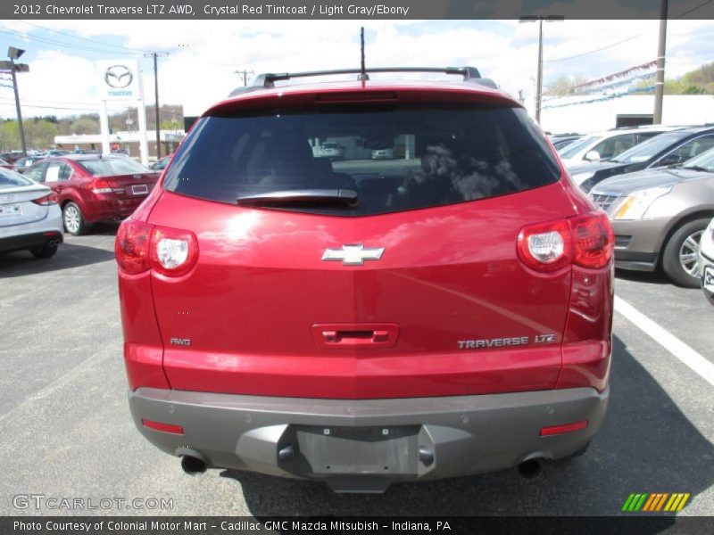 Crystal Red Tintcoat / Light Gray/Ebony 2012 Chevrolet Traverse LTZ AWD