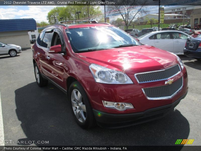 Crystal Red Tintcoat / Light Gray/Ebony 2012 Chevrolet Traverse LTZ AWD