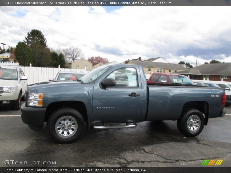 Blue Granite Metallic / Dark Titanium 2013 Chevrolet Silverado 1500 Work Truck Regular Cab 4x4