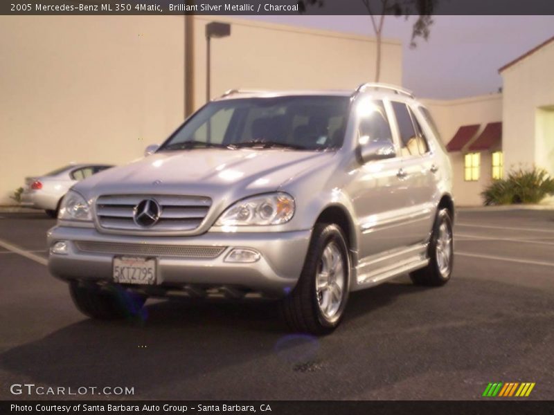Brilliant Silver Metallic / Charcoal 2005 Mercedes-Benz ML 350 4Matic