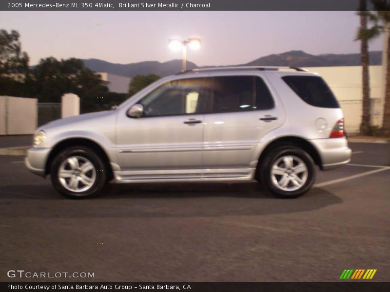 Brilliant Silver Metallic / Charcoal 2005 Mercedes-Benz ML 350 4Matic