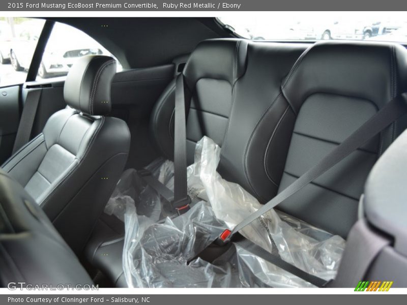 Rear Seat of 2015 Mustang EcoBoost Premium Convertible
