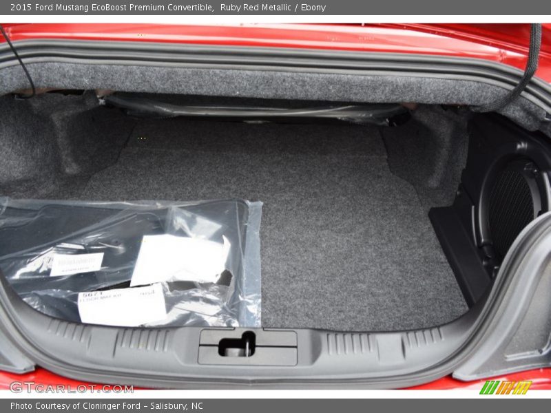 Ruby Red Metallic / Ebony 2015 Ford Mustang EcoBoost Premium Convertible