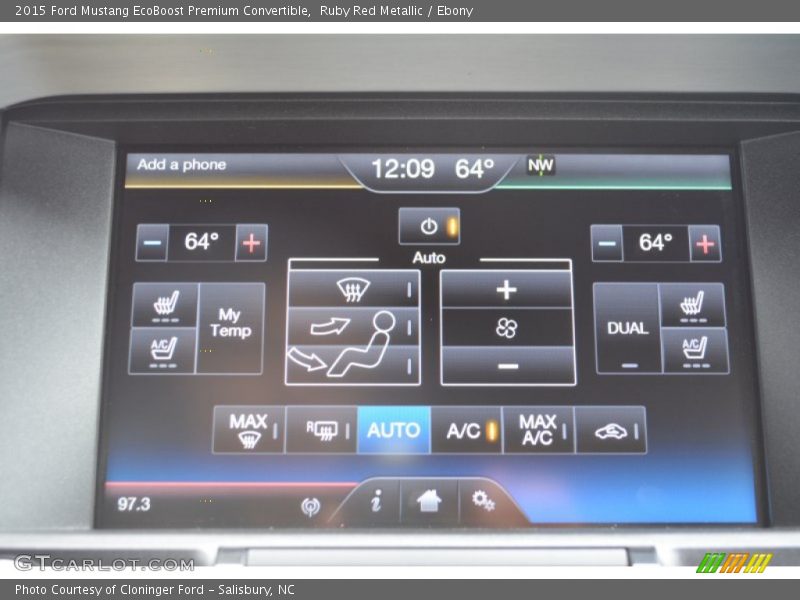 Ruby Red Metallic / Ebony 2015 Ford Mustang EcoBoost Premium Convertible