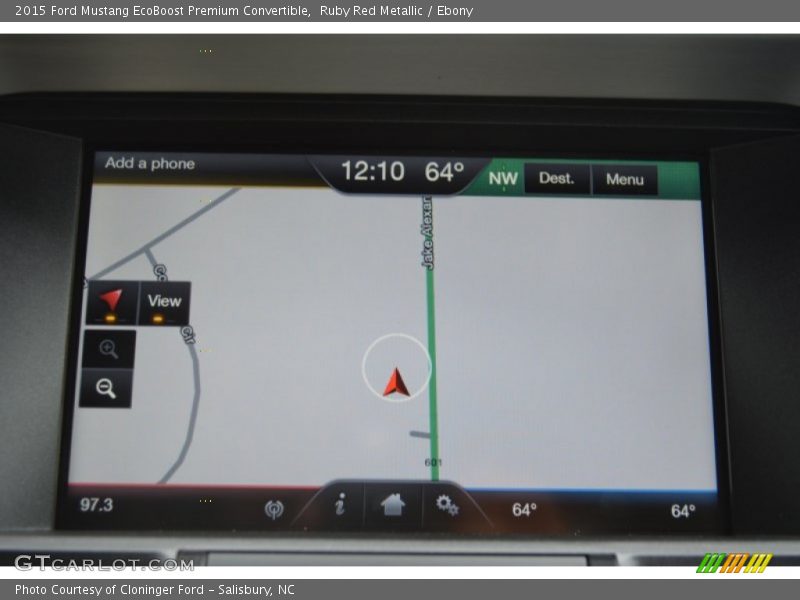 Navigation of 2015 Mustang EcoBoost Premium Convertible