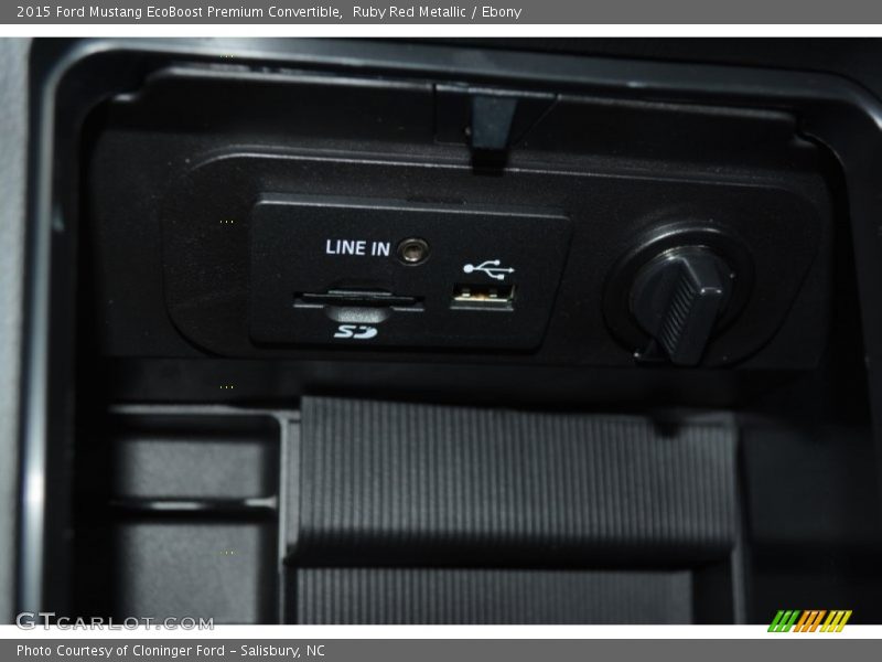 Ruby Red Metallic / Ebony 2015 Ford Mustang EcoBoost Premium Convertible