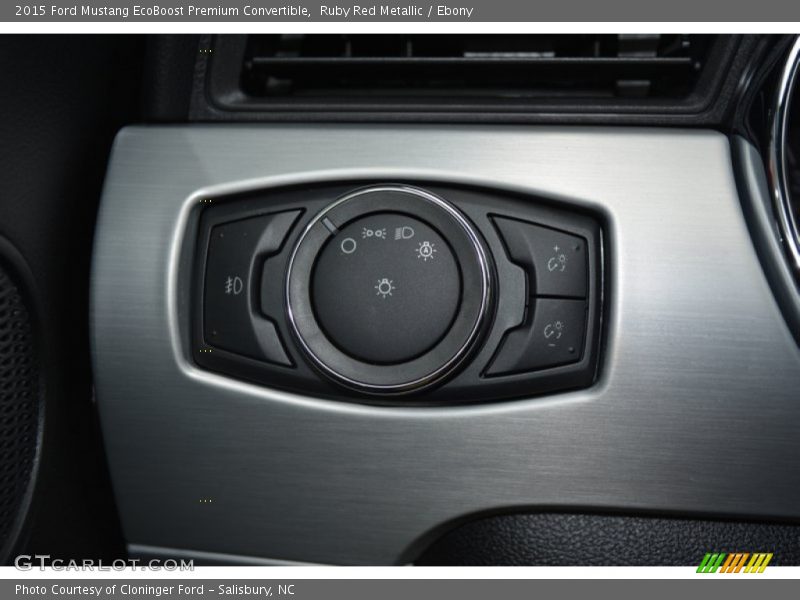 Ruby Red Metallic / Ebony 2015 Ford Mustang EcoBoost Premium Convertible