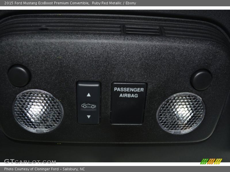 Ruby Red Metallic / Ebony 2015 Ford Mustang EcoBoost Premium Convertible