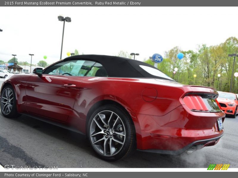 Ruby Red Metallic / Ebony 2015 Ford Mustang EcoBoost Premium Convertible