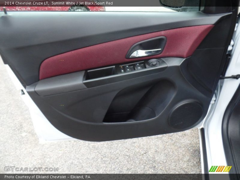 Summit White / Jet Black/Sport Red 2014 Chevrolet Cruze LT