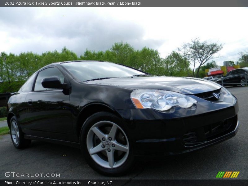 Nighthawk Black Pearl / Ebony Black 2002 Acura RSX Type S Sports Coupe