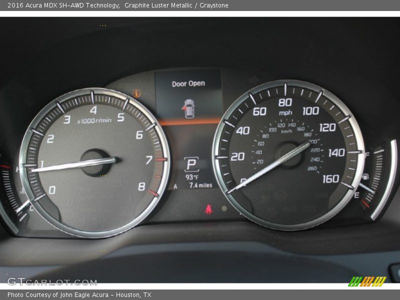 Graphite Luster Metallic / Graystone 2016 Acura MDX SH-AWD Technology