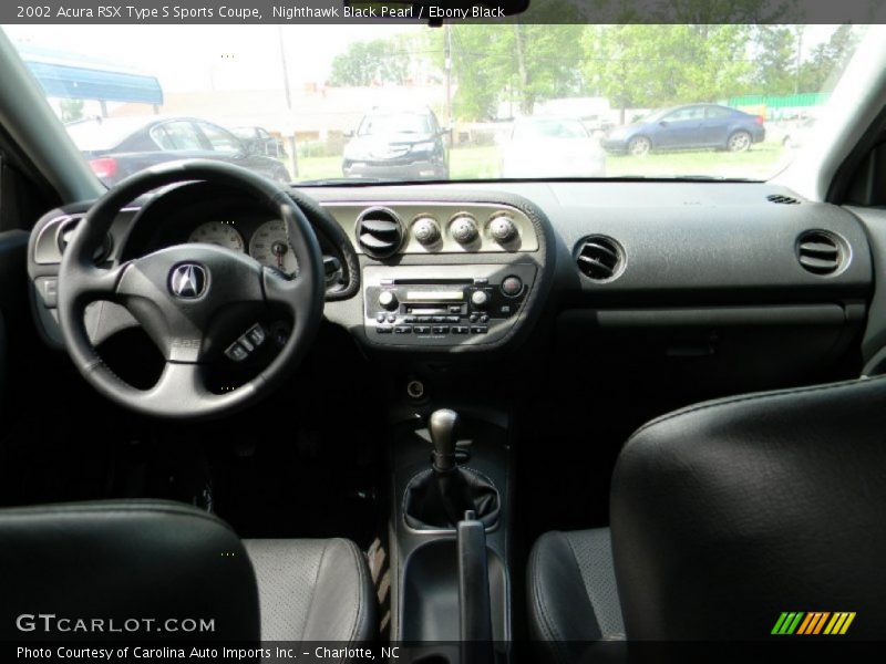 Nighthawk Black Pearl / Ebony Black 2002 Acura RSX Type S Sports Coupe