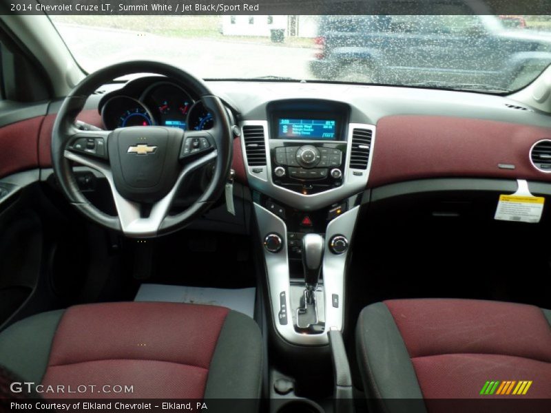 Summit White / Jet Black/Sport Red 2014 Chevrolet Cruze LT