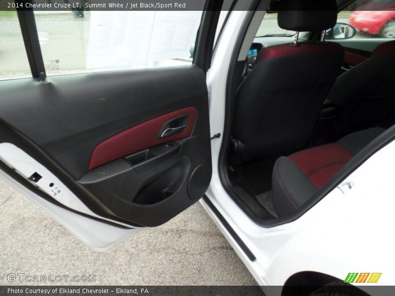 Summit White / Jet Black/Sport Red 2014 Chevrolet Cruze LT