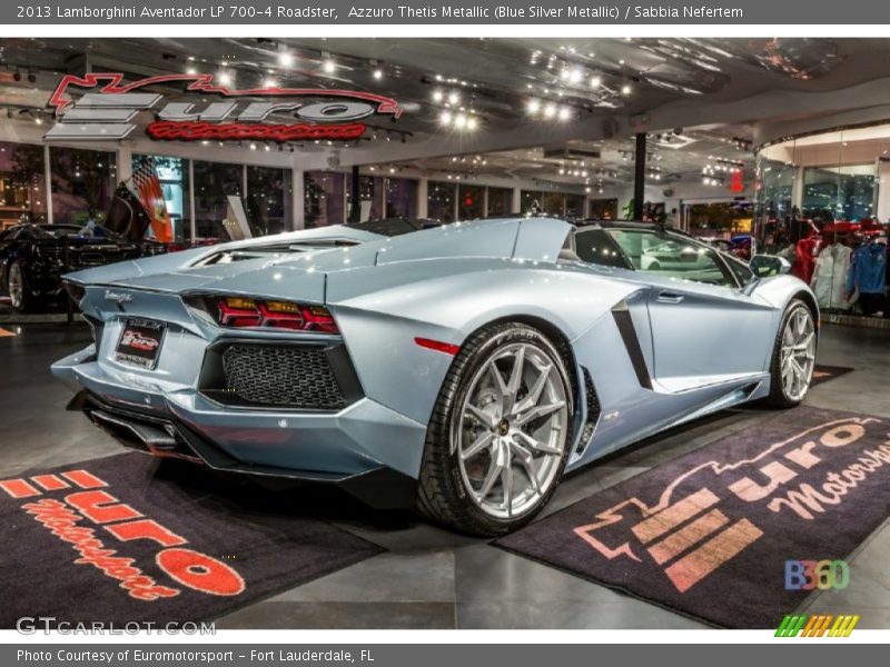 Azzuro Thetis Metallic (Blue Silver Metallic) / Sabbia Nefertem 2013 Lamborghini Aventador LP 700-4 Roadster