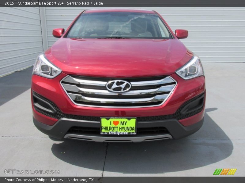 Serrano Red / Beige 2015 Hyundai Santa Fe Sport 2.4