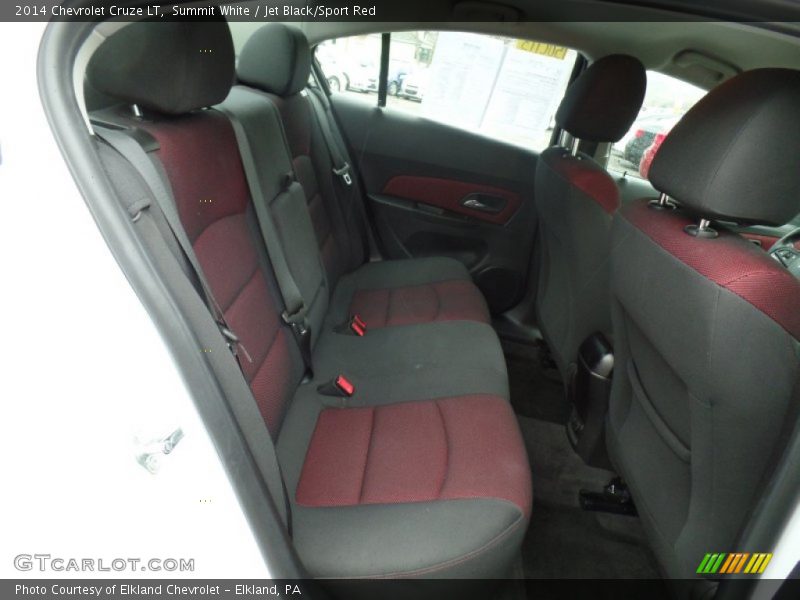 Summit White / Jet Black/Sport Red 2014 Chevrolet Cruze LT