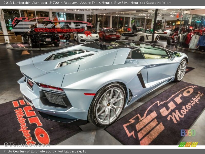 Azzuro Thetis Metallic (Blue Silver Metallic) / Sabbia Nefertem 2013 Lamborghini Aventador LP 700-4 Roadster