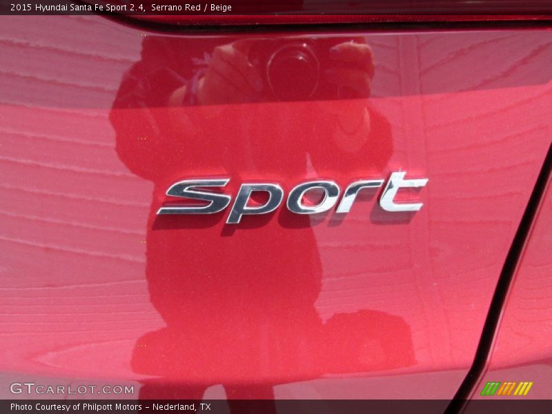 Serrano Red / Beige 2015 Hyundai Santa Fe Sport 2.4