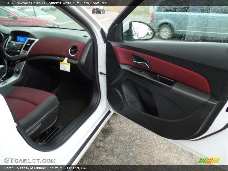Summit White / Jet Black/Sport Red 2014 Chevrolet Cruze LT