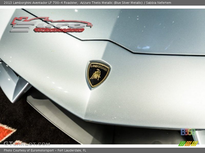Azzuro Thetis Metallic (Blue Silver Metallic) / Sabbia Nefertem 2013 Lamborghini Aventador LP 700-4 Roadster