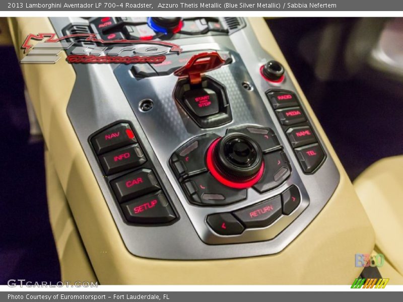 Azzuro Thetis Metallic (Blue Silver Metallic) / Sabbia Nefertem 2013 Lamborghini Aventador LP 700-4 Roadster