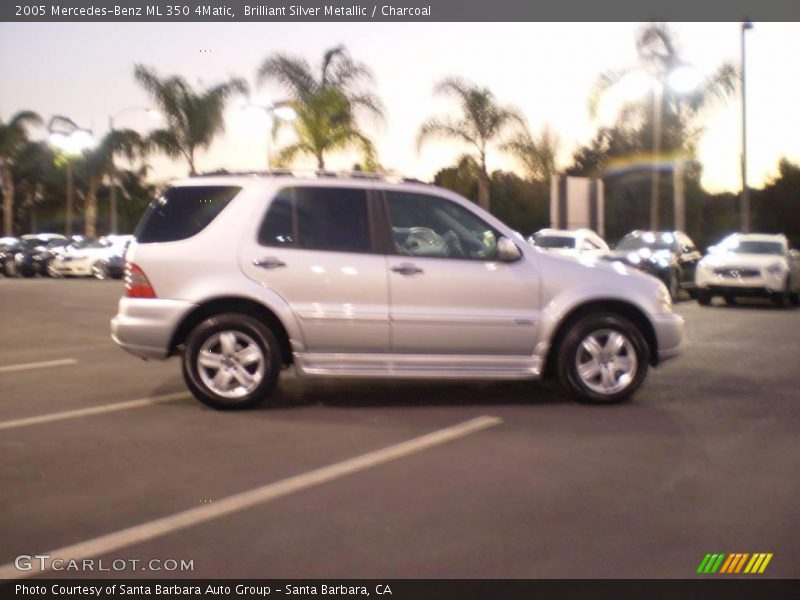 Brilliant Silver Metallic / Charcoal 2005 Mercedes-Benz ML 350 4Matic