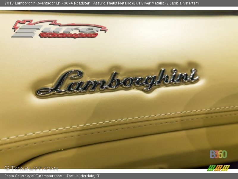 Azzuro Thetis Metallic (Blue Silver Metallic) / Sabbia Nefertem 2013 Lamborghini Aventador LP 700-4 Roadster