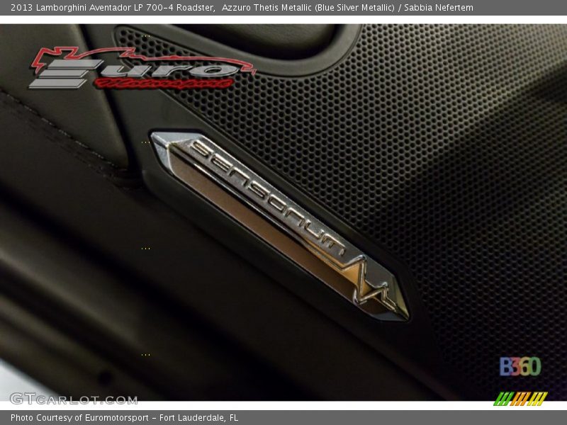 Azzuro Thetis Metallic (Blue Silver Metallic) / Sabbia Nefertem 2013 Lamborghini Aventador LP 700-4 Roadster