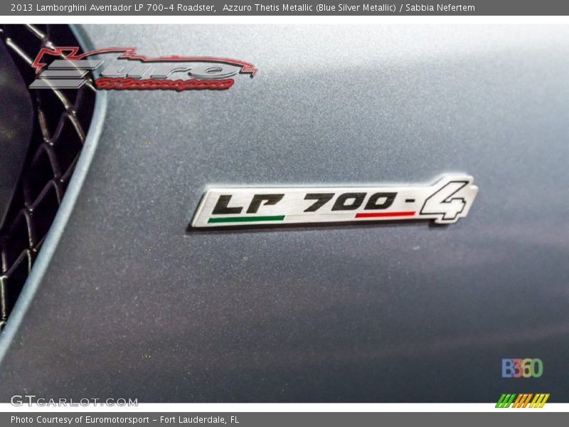 Azzuro Thetis Metallic (Blue Silver Metallic) / Sabbia Nefertem 2013 Lamborghini Aventador LP 700-4 Roadster