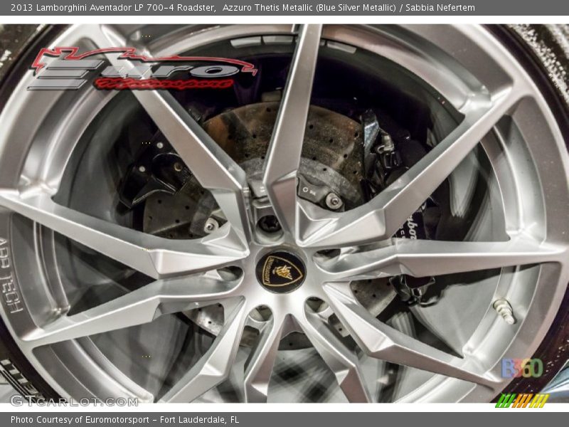 Azzuro Thetis Metallic (Blue Silver Metallic) / Sabbia Nefertem 2013 Lamborghini Aventador LP 700-4 Roadster