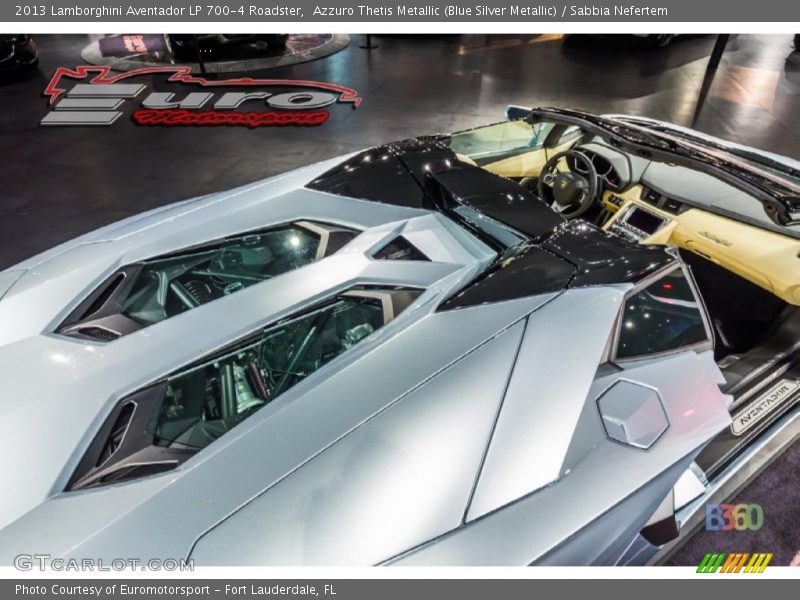 Azzuro Thetis Metallic (Blue Silver Metallic) / Sabbia Nefertem 2013 Lamborghini Aventador LP 700-4 Roadster