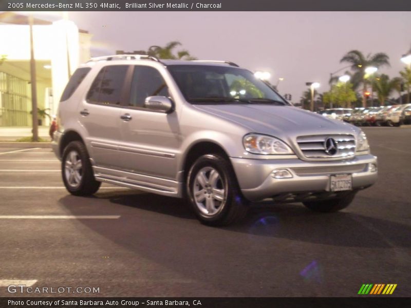 Brilliant Silver Metallic / Charcoal 2005 Mercedes-Benz ML 350 4Matic