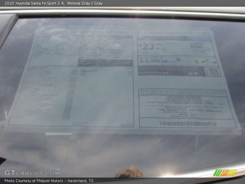 Mineral Gray / Gray 2015 Hyundai Santa Fe Sport 2.4